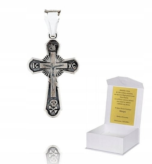 925 Srebrny Krzyżyk Prawosławny 1,42 g 3,5 cm K26 GLOBAL SILVER