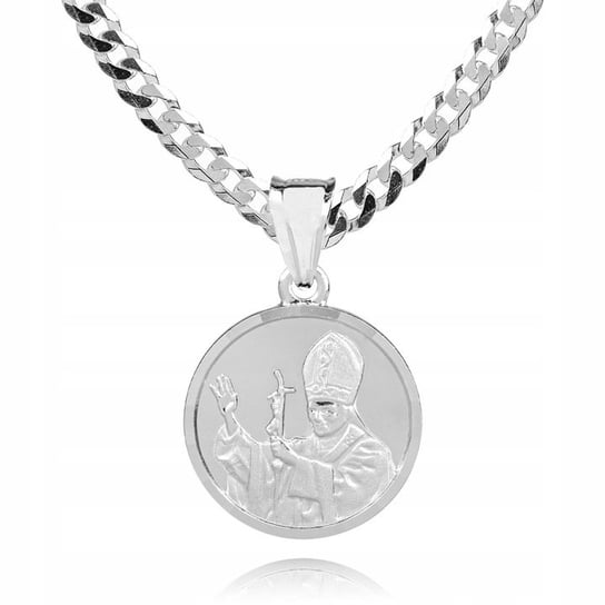 925 Srebrny łańcuszek medalik DEDYKACJA 60cm P2M43 GLOBAL SILVER