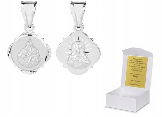 ! 925 Srebrny Medalik Katolicki 925 1,6g 2cm M45 ! GLOBAL SILVER