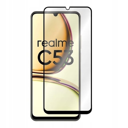 9D SZKŁO hartowane do Realme C53 RMX3760 FULL GLUE czarne Szybka Szkiełko GSM-HURT