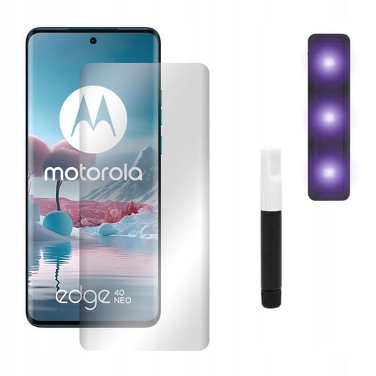 9H SZKŁO hartowane do Motorola Edge 40 Neo 5G XT2307 UV + lampa GSM-HURT