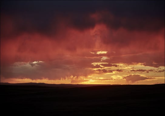 A beautiful sunset in rural Goshen County, Wyoming, near Guernsey., Carol Highsmith - plakat 84,1x59,4 cm Galeria Plakatu