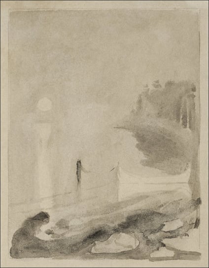 A Boat Tied to a Pier (1892), Edvard Munch - plaka / AAALOE Inna marka