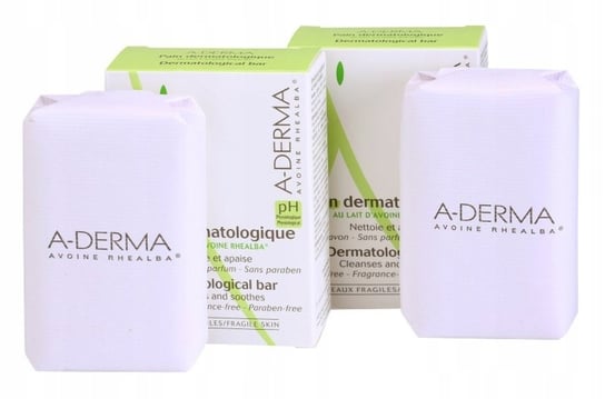 A-Derma Original Care dermatologiczne mydło w kostce do skóry wrażliwej i podrażnionej  2x100g A-derma