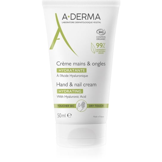 A-Derma Original Care krem nawilżający do rąk i paznokci z kwasem hialuronowym 50 ml A-derma