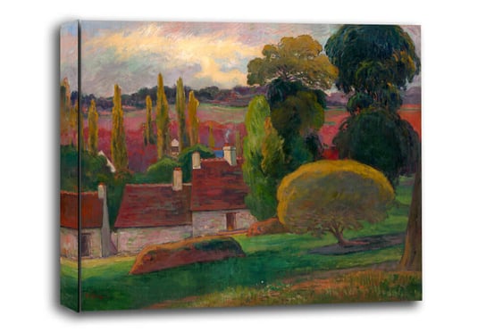 A Farm in Brittany, Paul Gauguin - obraz na płótnie 90x60 cm Galeria Plakatu