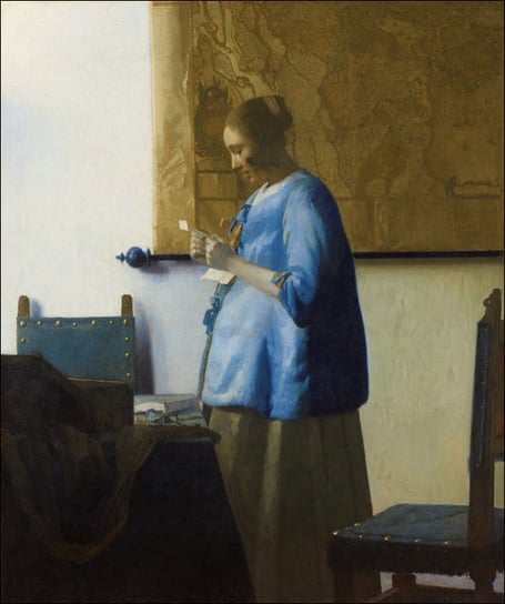 A Lady Writing a Letter, Jan Vermeer - plakat 59,4x84,1 cm Galeria Plakatu