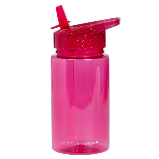 A Little Lovely Company - Bidon transparentny ze składanym ustnikiem GLITTER Pink Inna marka
