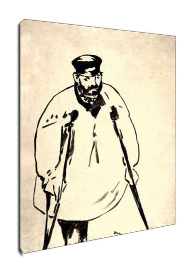 A Man on Crutches, Edouard Manet - obraz na płótnie 40x50 cm Galeria Plakatu