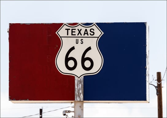 A representation of the sign for the Texas portion of the old U.S., Carol Highsmith - plakat 50x40 cm Galeria Plakatu