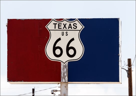 A representation of the sign for the Texas portion of the old U.S., Carol Highsmith - plakat 60x40 cm Galeria Plakatu