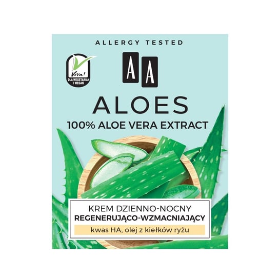 AA, Aloes, krem dzienno-nocny regenerująco-wzmacniający, 50 ml AA