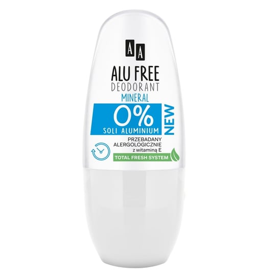 AA, Alu Free, dezodorant roll-on Mineral, 50 ml AA