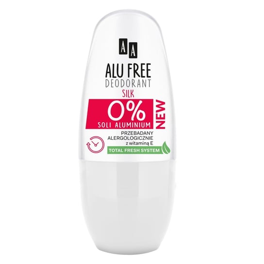 AA, Alu Free, dezodorant roll-on Silk, 50 ml AA