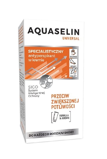 AA, Aquaselin, specjalistyczny antyperspirant w kremie przeciw zwiększonej potliwości, 1 szt. AA