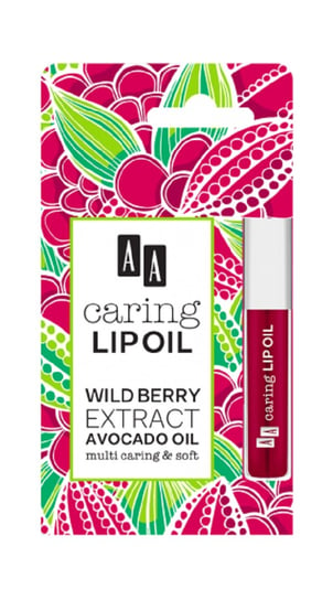 AA, Caring Lip Oil, olejek upiększający do ust Wild Berry, 6 ml AA