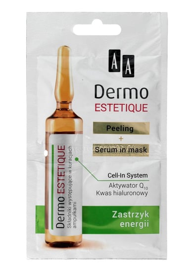 AA, Dermo Estetique, maseczka na twarz 2-etapowa Zastrzyk Energii, 10 ml AA