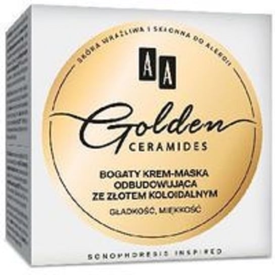 AA, Golden Ceramides, krem-maska  odbudowująca ze złotem, 50 ml AA