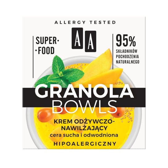 AA, Granola Bowls, krem odżywczo-nawilżający cera sucha i odwodniona, 50 ml AA