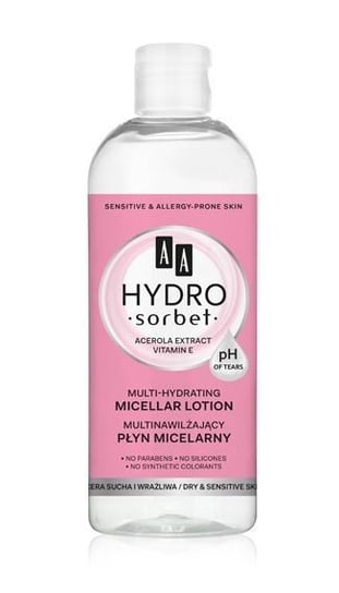 AA, Hydro Sorbet, płyn micelarny multinawilżający, 400 ml AA