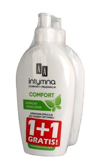 AA, Intymna, kremowa emulsja do higieny intymnej Comfort, 2x300 ml AA
