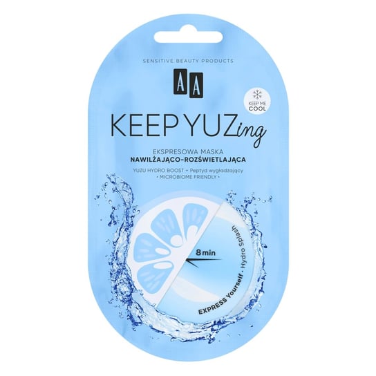 AA Keep Yuzing, Ekspresowa maska nawilżająco-rozświetlająca, 7ml AA