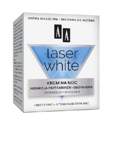 AA, Laser White, krem na noc redukujący przebarwienia, 50 ml AA