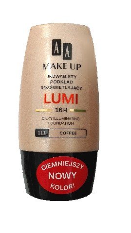 AA, Make Up Lumi, jedwabisty podkład rozświetlający 111 Coffee, 30 ml AA