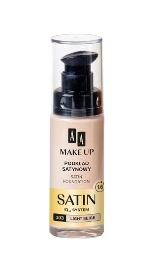 AA, Make Up Satin, podkład satynowy 103 Light Beige, 30 ml AA