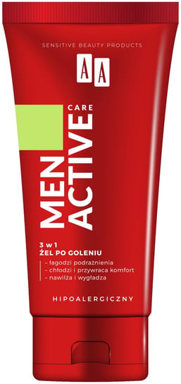 AA, Men Active Care, Żel po goleniu 3w1, 100 ml AA
