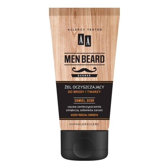 AA, Men Beard, Żel oczyszczający do brody i twarzy, 150 ml AA