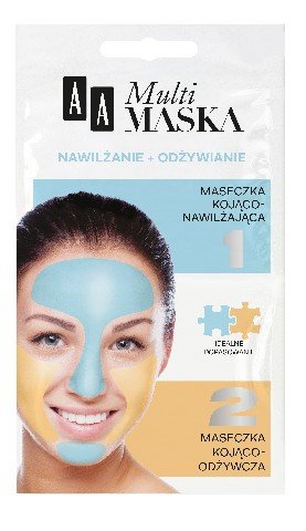 AA, Multi Maska, maseczka na twarz nawilżanie i odżywianie, 2x5 ml AA