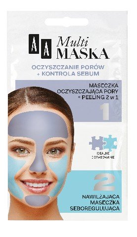 AA, Multi Maska, maseczka na twarz oczyszczanie porów i kontrola sebum, 2x5 ml AA