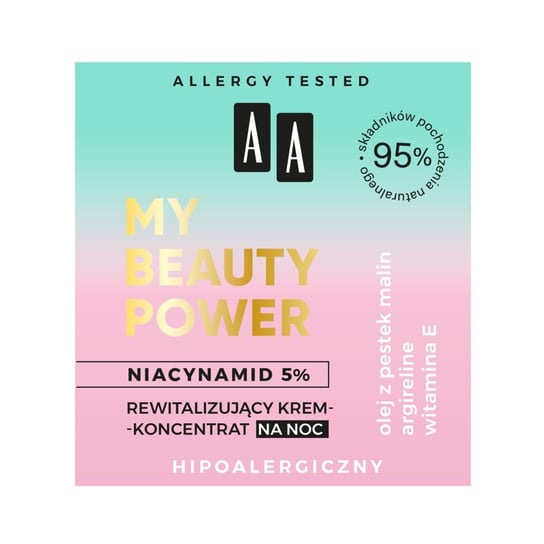 AA My Beauty Power Niacynamid 5% Rewitalizujący krem-koncentrat na noc 50ml AA