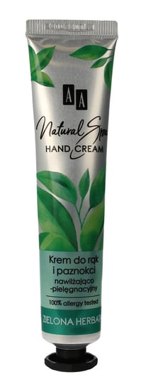 AA, Natural Spa, krem do rąk i paznokci nawilżająco-pielęgnacyjny Zielona Herbata, 50 ml AA