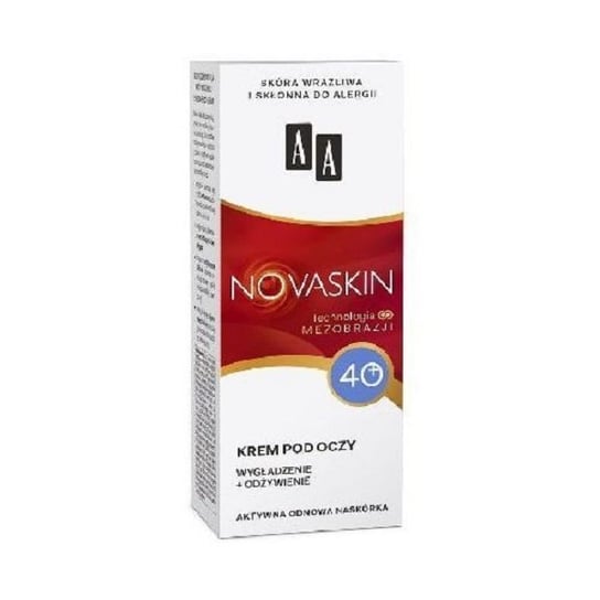 AA, Novaskin, krem pod oczy wygładzenie + odżywienie do skóry wrażliwej i skłonnej do alergii 40+, 15 ml AA