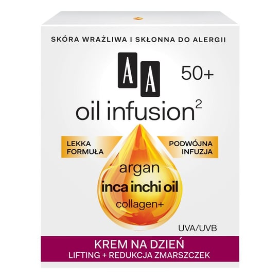 AA, Oil Infusion 50+, krem na dzień, 50 ml AA