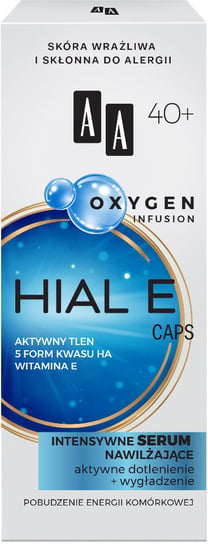 AA, Oxygen Infusion 40+ Hial E Caps, intensywne serum nawilżające, 30 ml AA