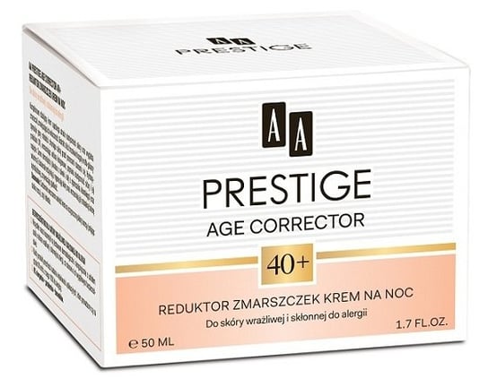 AA Prestige, Age Corrector 40+, reduktor zmarszczek - krem na noc, 50 ml AA Prestige