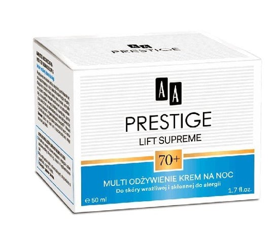AA Prestige, Lift Supreme 70+, krem na noc odżywczy, 50 ml AA Prestige