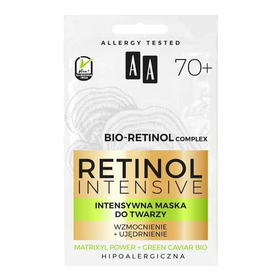 AA Retinol Intensive 70+ Intensywna maska wzmocnienie + ujędrnienie 2x5ml AA