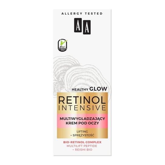 AA, Retinol Intensive, multiwygładzający krem pod oczy lifting+sprężystość, 15 ml AA