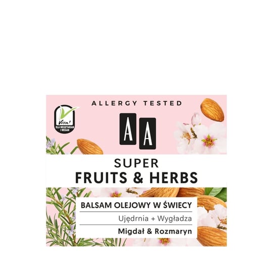 AA Super Fruits & Herbs Balsam olejowy w świecy Migdał & Rozmaryn 50g AA