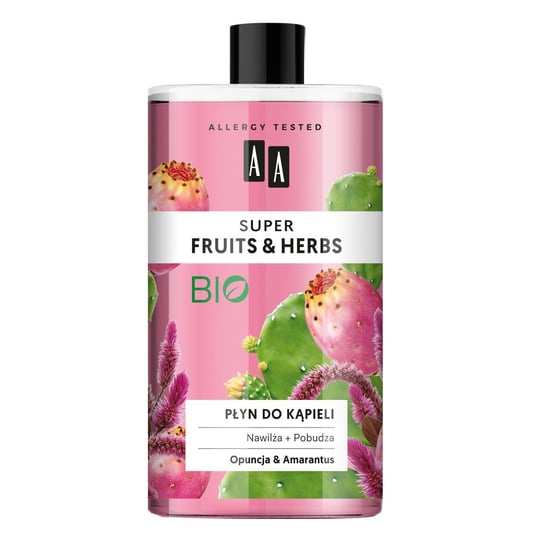 AA, Super Fruits & Herbs, płyn do kąpieli Opuncja i Amarantus, 750 ml AA