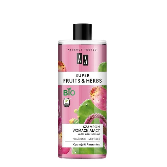 AA, Super Fruits & Herbs, szampon wzmacniający opuncja & amarantus, 500 ml AA