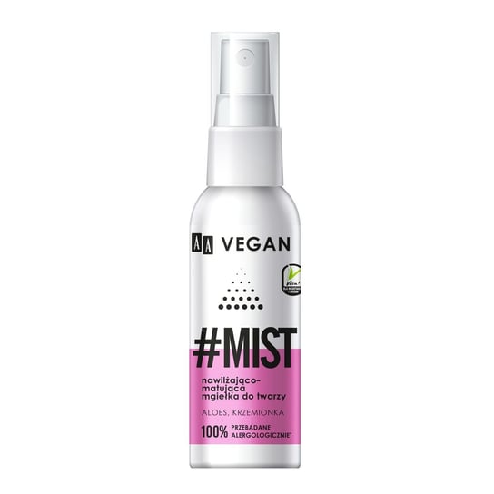 AA, Vegan Mist, nawilżająco-matująca mgiełka do twarzy, 50 ml AA