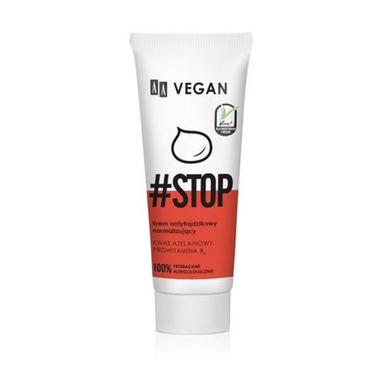 AA, Vegan #Stop, normalizujący krem antytrądzikowy, 40 ml AA