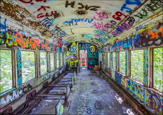 Abandoned Passenger Train Car In Lambertville, New Jersey, Carol Highsmith - Plakat 91,5X61 Cm Galeria Plakatu