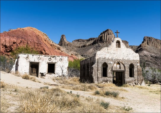 Abandoned western movie set in Big Bend Ranch State Park, Texas., Carol Highsmith - plakat 100x70 cm Galeria Plakatu