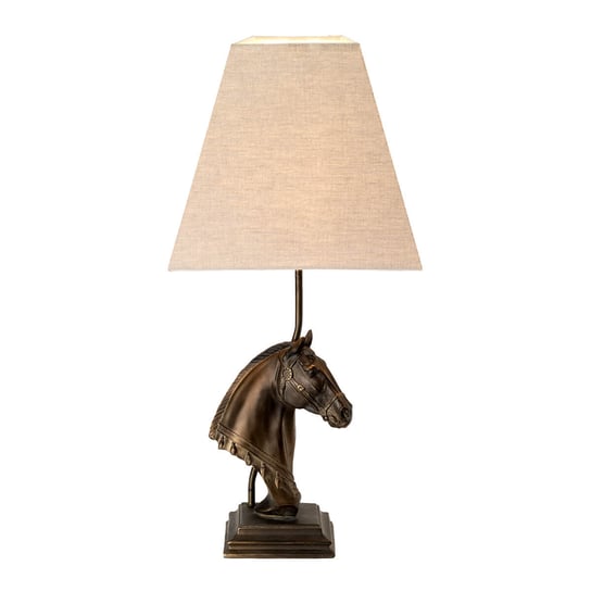 Abażurowa lampa nocna DL-ECLIPSE-TL horse do sypialni brąz ELSTEAD LIGHTING